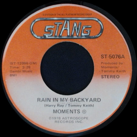 Moments - Disco Man / Rain In My Backyard side A