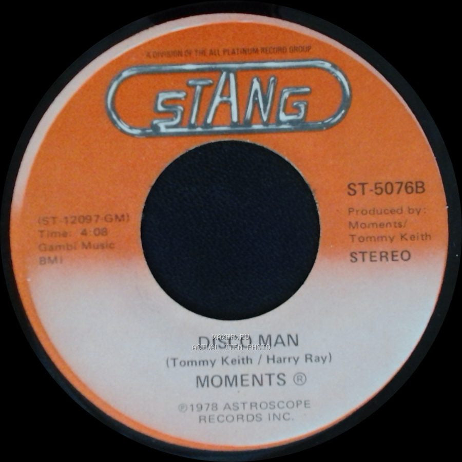 Moments - Disco Man / Rain In My Backyard side B