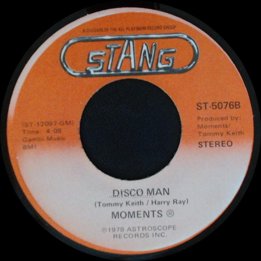 Moments - Disco Man / Rain In My Backyard side A