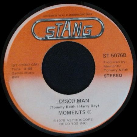 Moments - Disco Man / Rain In My Backyard side A