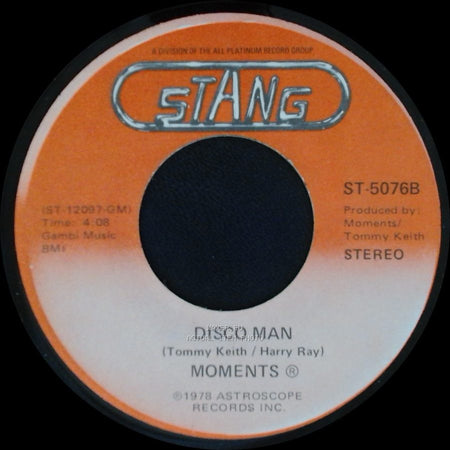 Moments - Disco Man / Rain In My Backyard side A