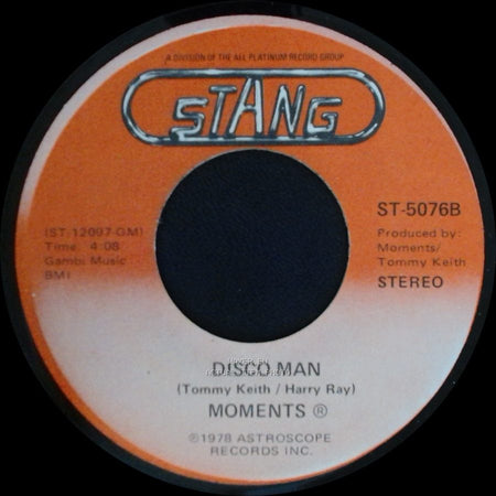 Moments - Disco Man / Rain In My Backyard side A