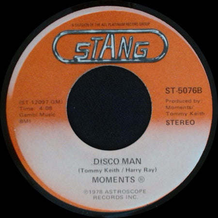 Moments - Disco Man / Rain In My Backyard side A