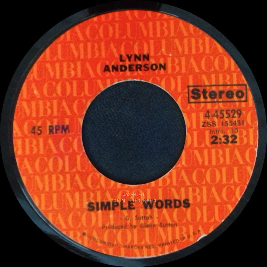 Lynn Anderson - Cry / Simple Words side B