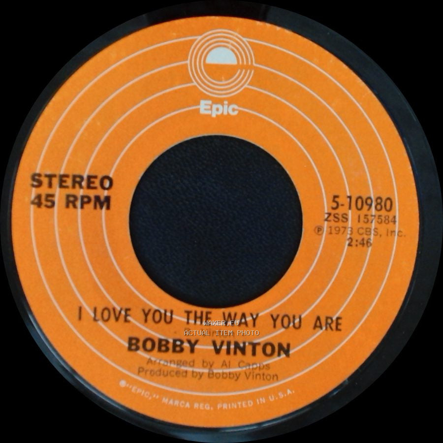 Bobby Vinton - I Love You The Way You Are / Hurt side B
