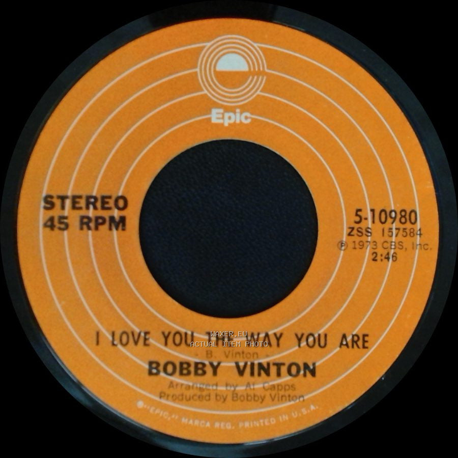 Bobby Vinton - I Love You The Way You Are / Hurt side B