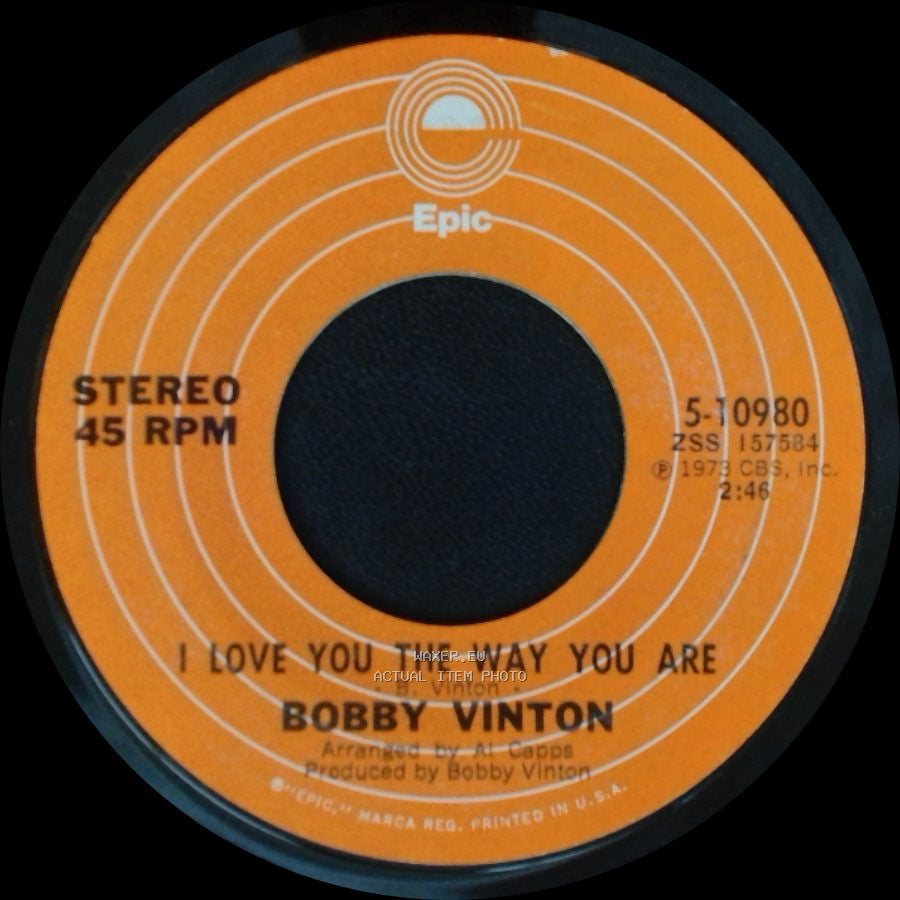 Bobby Vinton - I Love You The Way You Are / Hurt side B