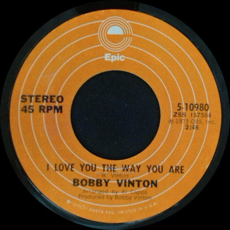 Bobby Vinton - I Love You The Way You Are / Hurt side B