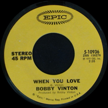 Bobby Vinton - When You Love / But I Do side A