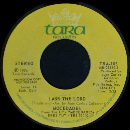 Mocedades - Dime Senor / I Ask The Lord side B