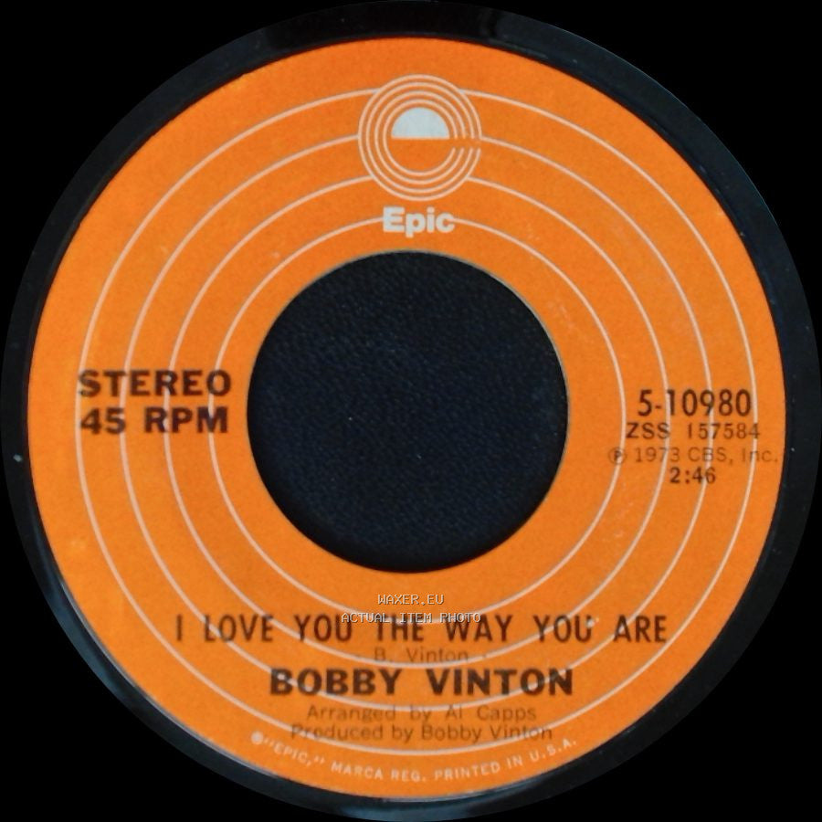 Bobby Vinton - I Love You The Way You Are / Hurt side A