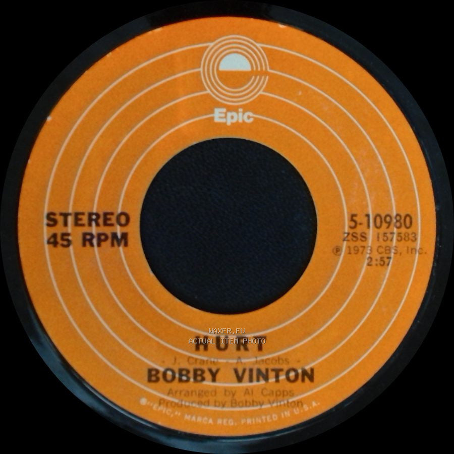 Bobby Vinton - I Love You The Way You Are / Hurt side B