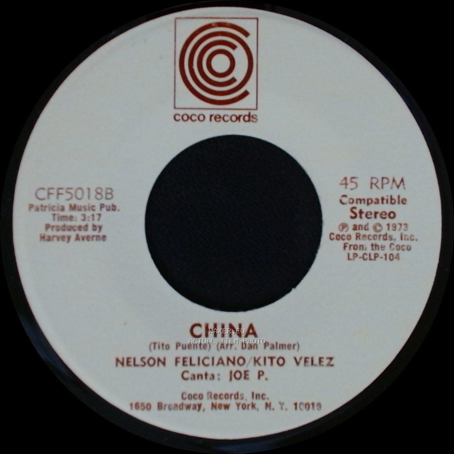 Nelson Feliciano/Kito Velez - Me Duele El Corazon / China side B