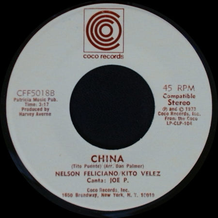 Nelson Feliciano/Kito Velez - Me Duele El Corazon / China side B