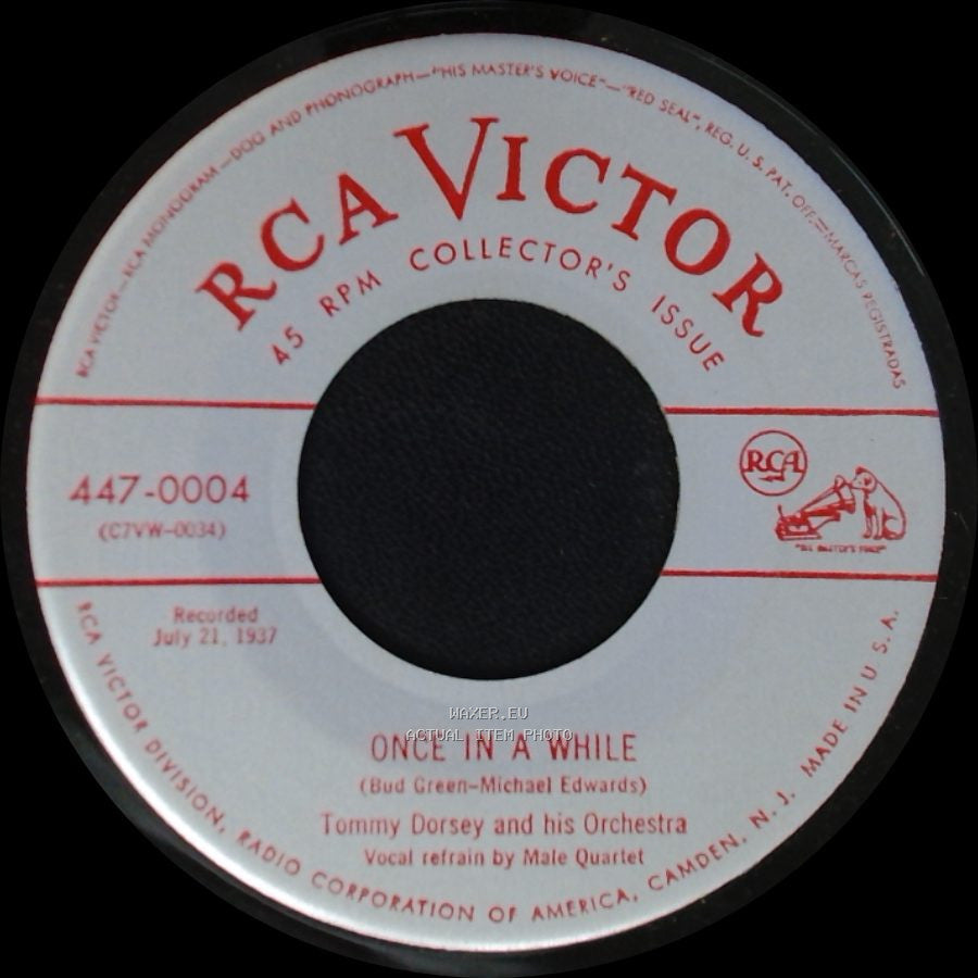 Tommy Dorsey And His Orchestra Featuring Buddy Rich / Tommy Dorsey And His Orchestra - Not So Quiet Please / Once In A While side B