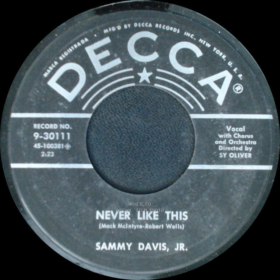 Sammy Davis, Jr. - Never Like This / New York's My Home side A