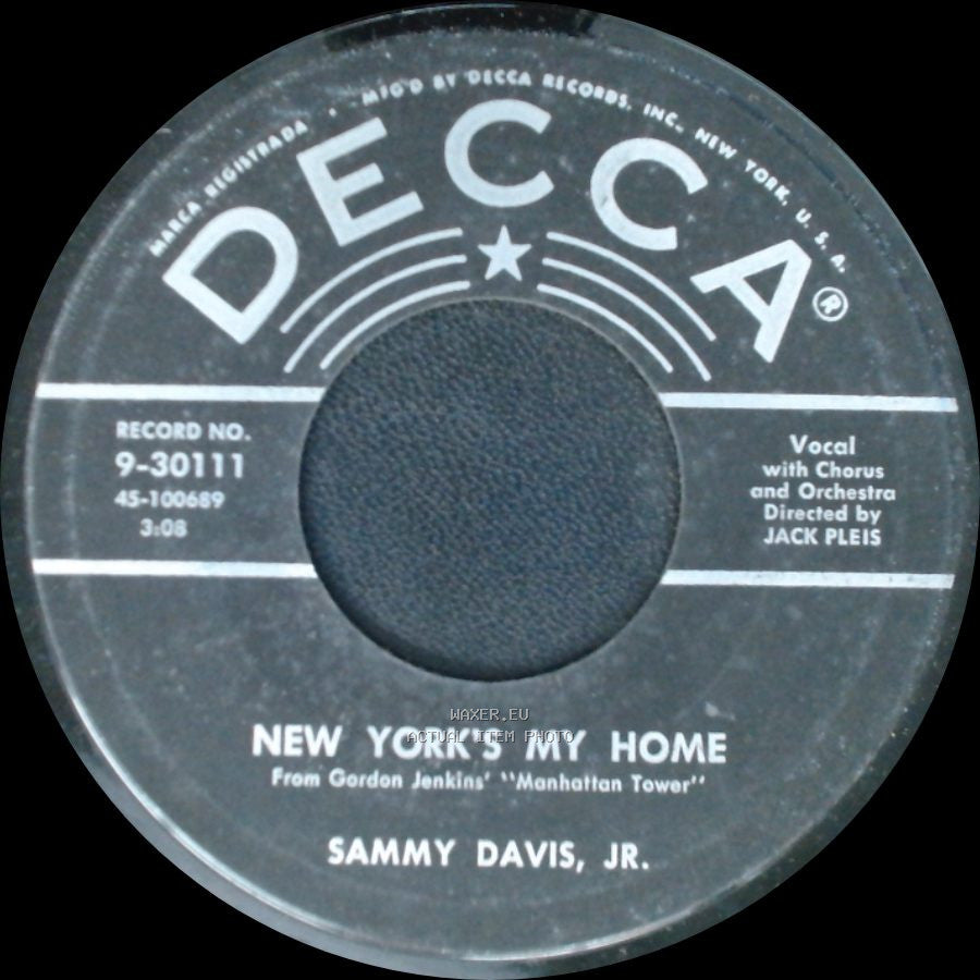 Sammy Davis, Jr. - Never Like This / New York's My Home side B