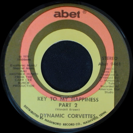Dynamic Corvettes - Key To My Happiness Part 2 / Key To My Happiness side B