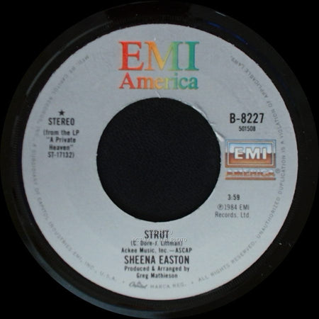 Sheena Easton - Strut / Letters From The Road side A