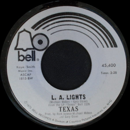 Texas - Man Oh Man / L. A. Lights side B