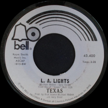 Texas - Man Oh Man / L. A. Lights side B