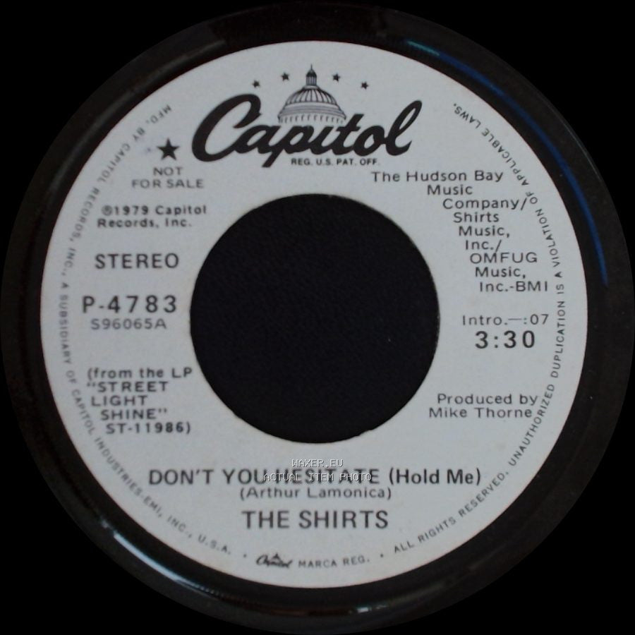 The Shirts - Don't You Hesitate (Hold Me) / Don't You Hesitate (Hold Me) side A