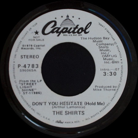 The Shirts - Don't You Hesitate (Hold Me) / Don't You Hesitate (Hold Me) side A