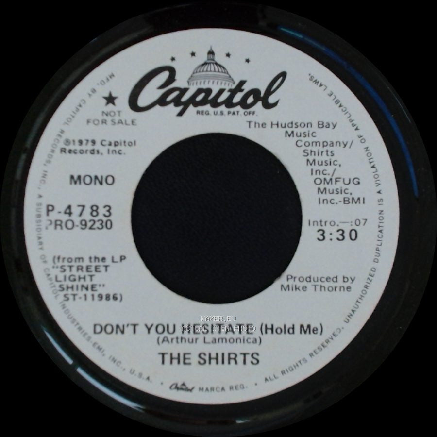 The Shirts - Don't You Hesitate (Hold Me) / Don't You Hesitate (Hold Me) side B