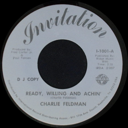 Charlie Feldman - Ready, Willing And Achin' / Ready, Willing And Achin' side B
