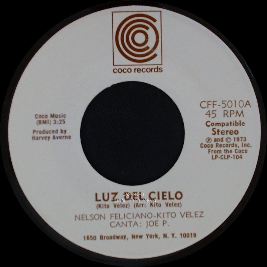 Nelson Feliciano-Kito Velez - Como A Cambiado Borinquen / Luz Del Cielo side B