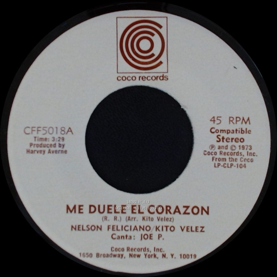 Nelson Feliciano/Kito Velez - Me Duele El Corazon / China side A