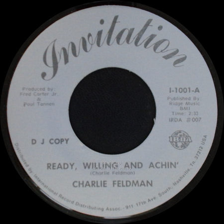 Charlie Feldman - Ready, Willing And Achin' / Ready, Willing And Achin' side A