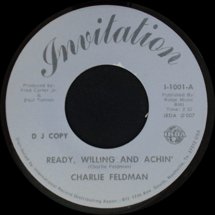Charlie Feldman - Ready, Willing And Achin' / Ready, Willing And Achin' side B