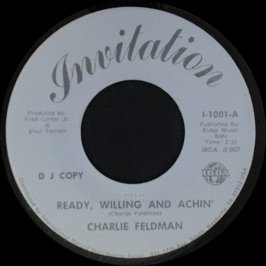 Charlie Feldman - Ready, Willing And Achin' / Ready, Willing And Achin' side A