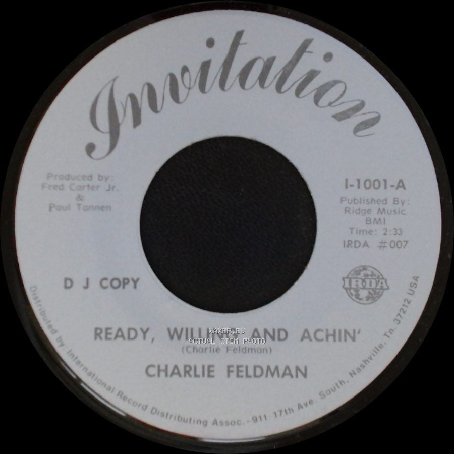 Charlie Feldman - Ready, Willing And Achin' / Ready, Willing And Achin' side B