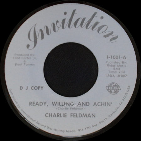 Charlie Feldman - Ready, Willing And Achin' / Ready, Willing And Achin' side B