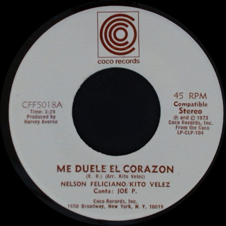 Nelson Feliciano/Kito Velez - Me Duele El Corazon / China side A