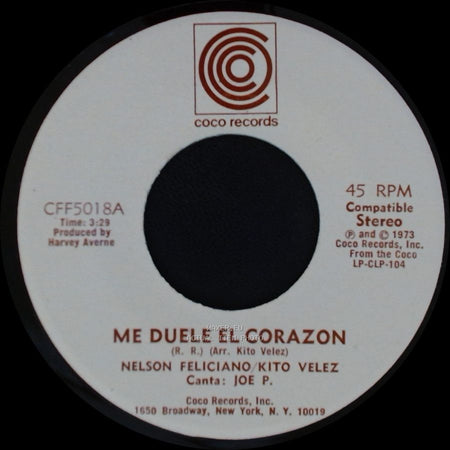 Nelson Feliciano/Kito Velez - Me Duele El Corazon / China side A
