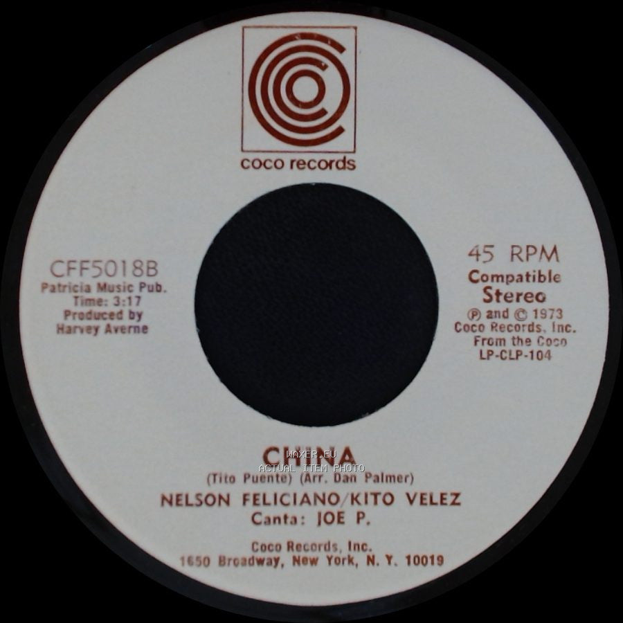 Nelson Feliciano/Kito Velez - Me Duele El Corazon / China side B