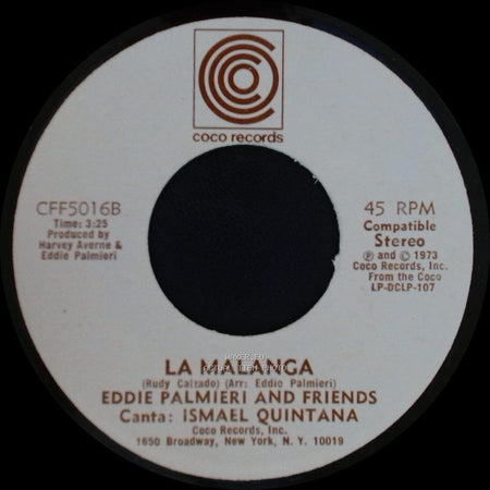 Eddie Palmieri And Friends - La Malanga / No Pienses Asi side A