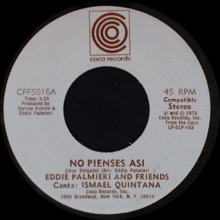 Eddie Palmieri And Friends - La Malanga / No Pienses Asi side B