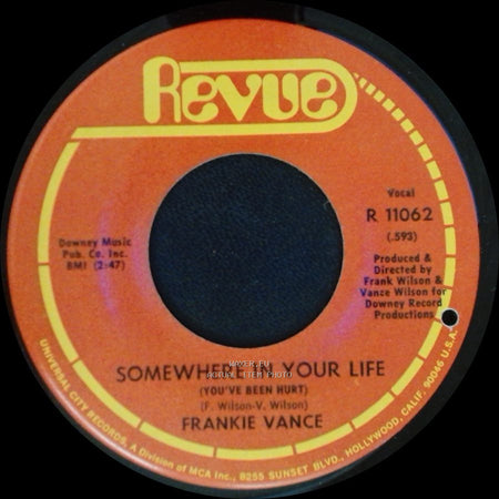 Frankie Vance - Somewhere In Your Life (You've Been Hurt) / You Are My Solution side A