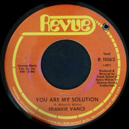Frankie Vance - Somewhere In Your Life (You've Been Hurt) / You Are My Solution side B