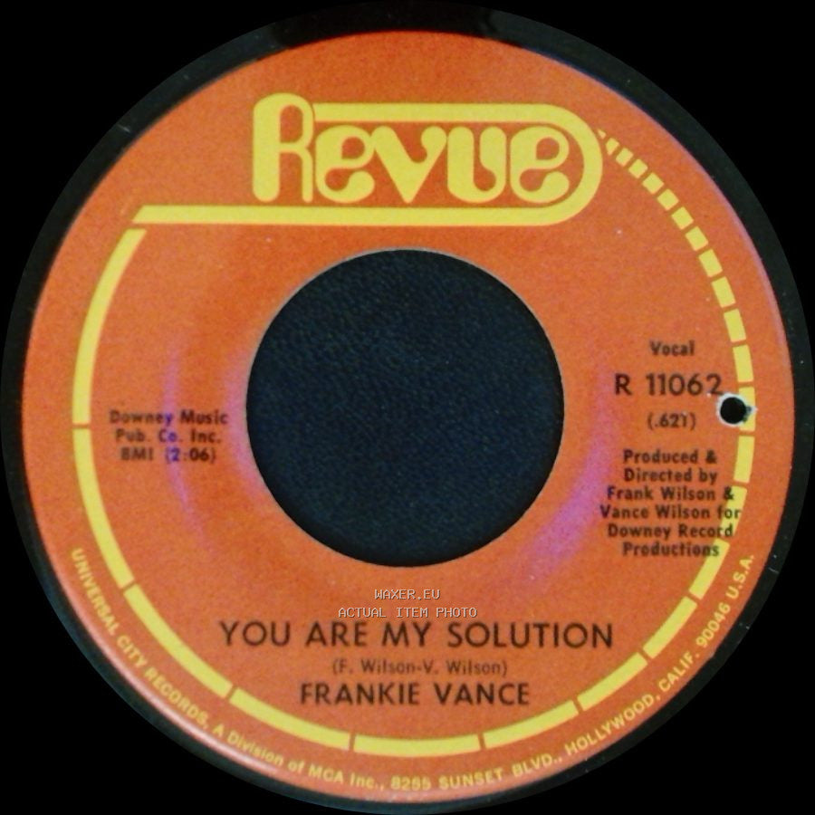 Frankie Vance - Somewhere In Your Life (You've Been Hurt) / You Are My Solution side A