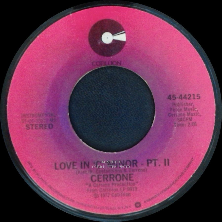 Cerrone - Love In 'c' Minor - Pt. Ii / Love In 'c' Minor Pt. 1 side A