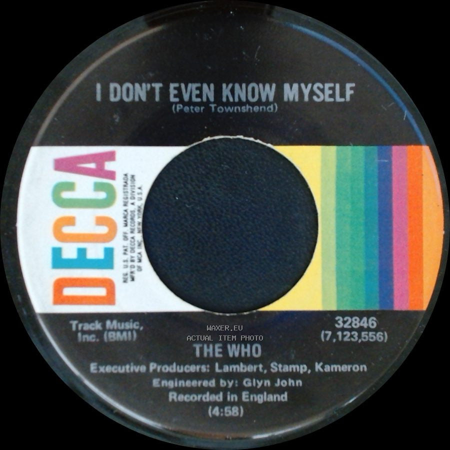 The Who - I Don't Even Know Myself / Won't Get Fooled Again side A