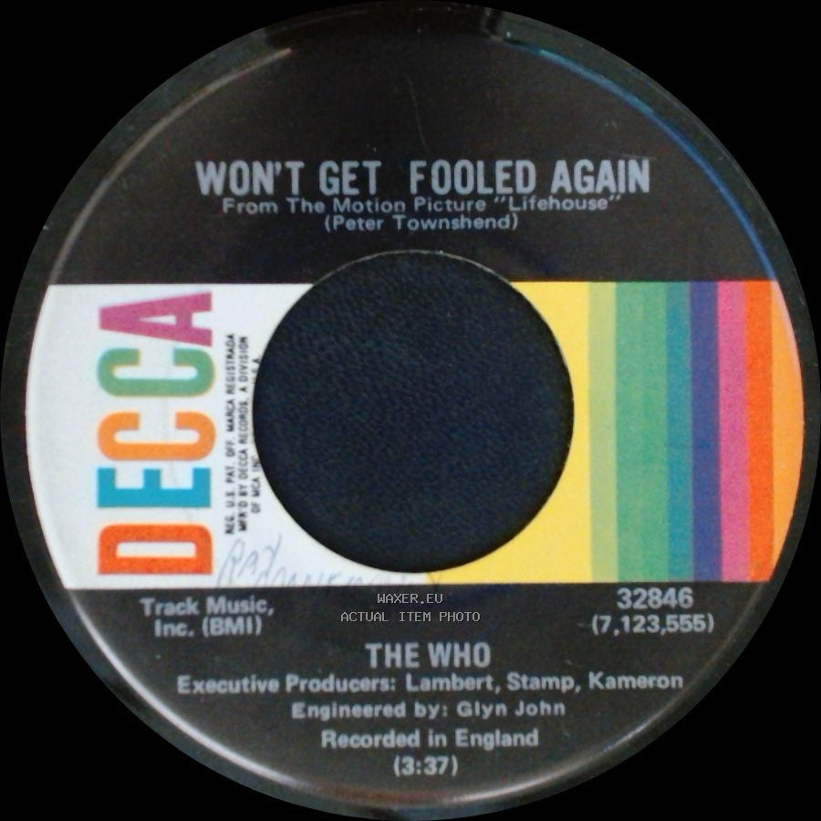 The Who - I Don't Even Know Myself / Won't Get Fooled Again side B