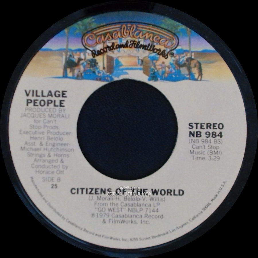 Village People - Go West / Citizens Of The World side B
