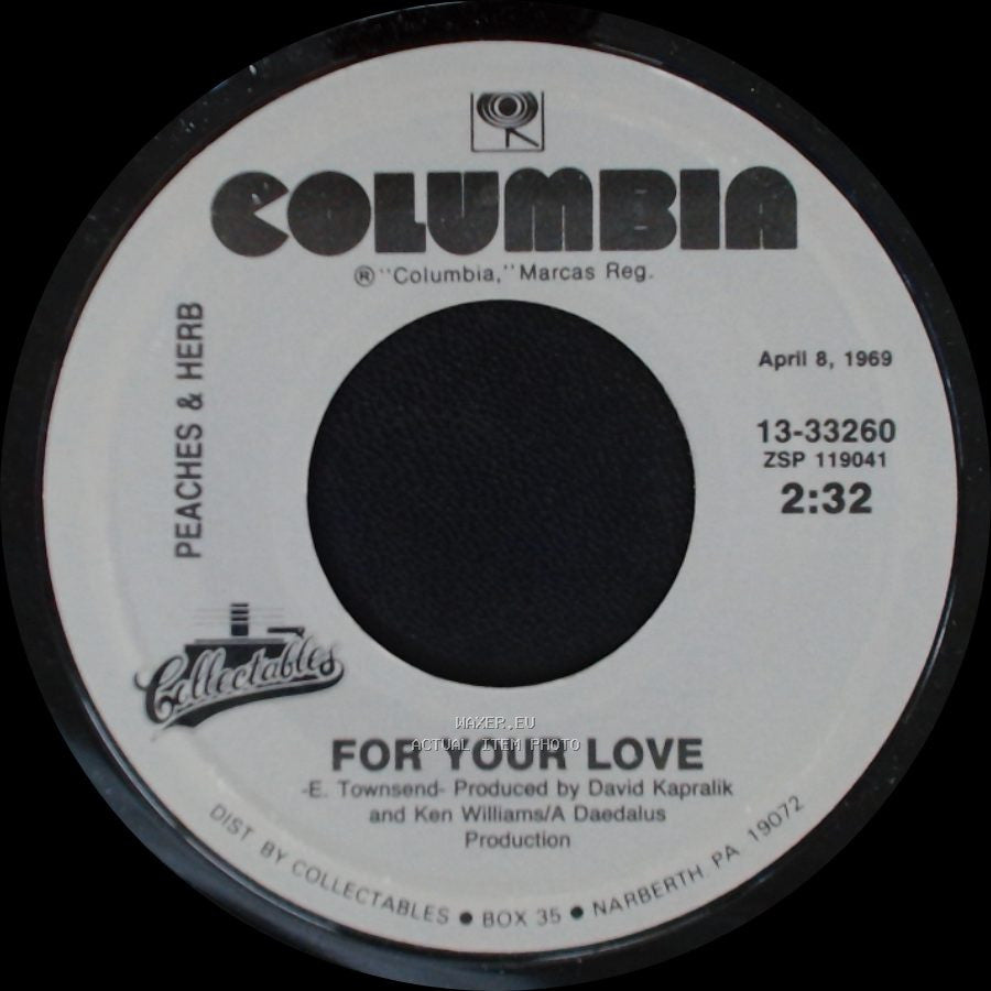 Peaches & Herb - Close Your Eyes / For Your Love side B