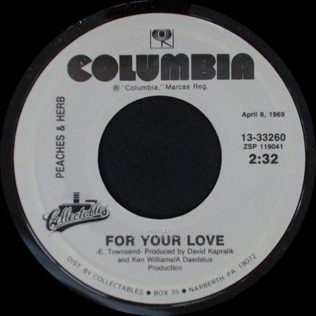 Peaches & Herb - Close Your Eyes / For Your Love side B